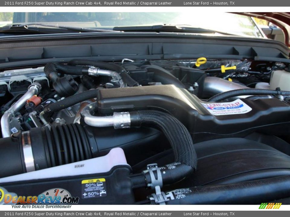 2011 Ford F250 Super Duty King Ranch Crew Cab 4x4 Royal Red Metallic / Chaparral Leather Photo #21