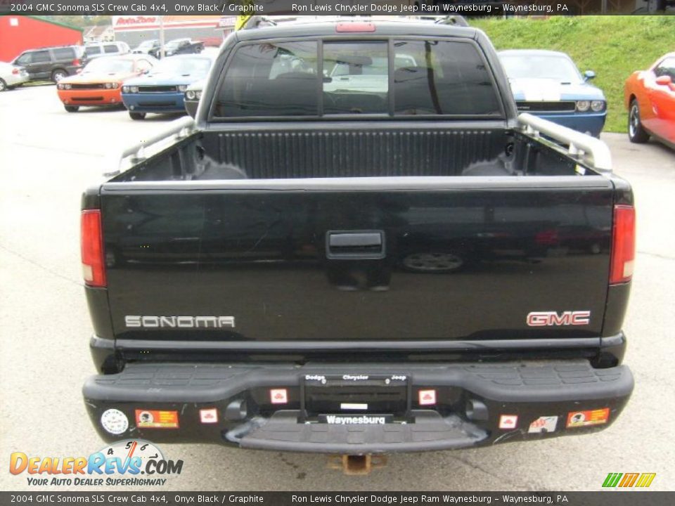 2004 GMC Sonoma SLS Crew Cab 4x4 Onyx Black / Graphite Photo #4