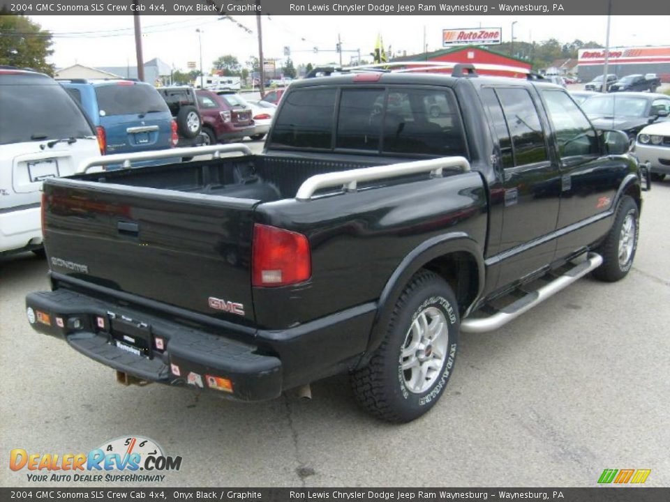 2004 GMC Sonoma SLS Crew Cab 4x4 Onyx Black / Graphite Photo #5