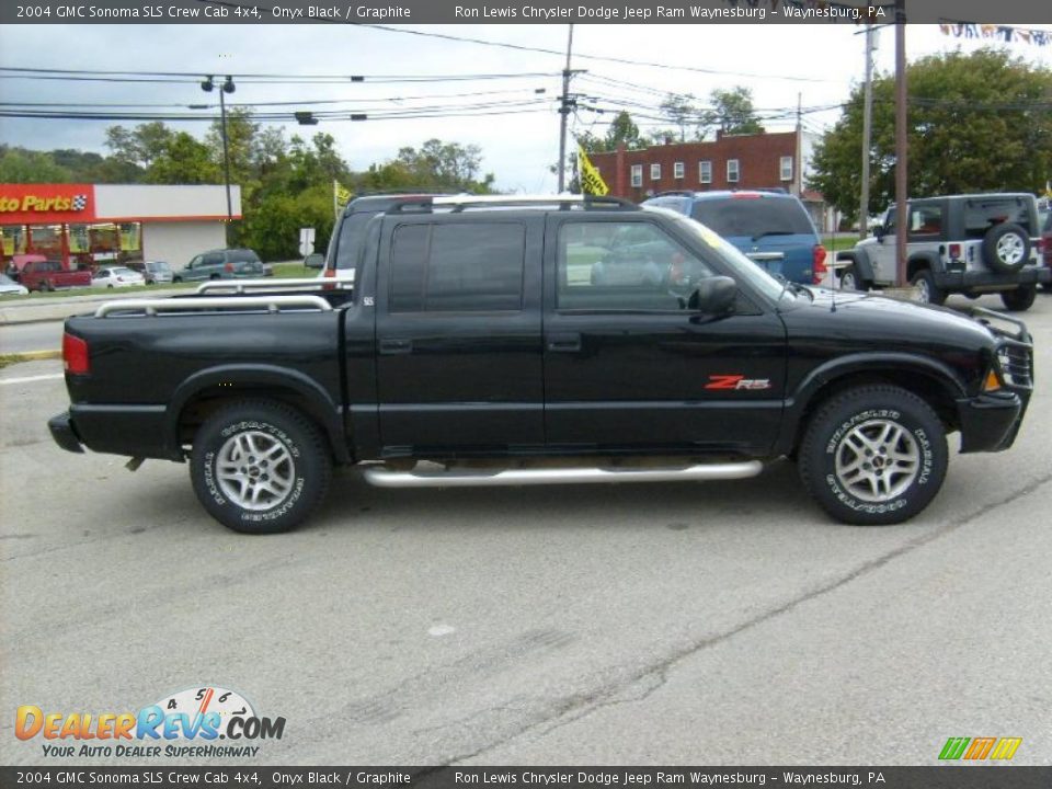 2004 GMC Sonoma SLS Crew Cab 4x4 Onyx Black / Graphite Photo #6