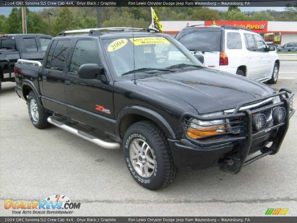 2004 GMC Sonoma SLS Crew Cab 4x4 Onyx Black / Graphite Photo #7