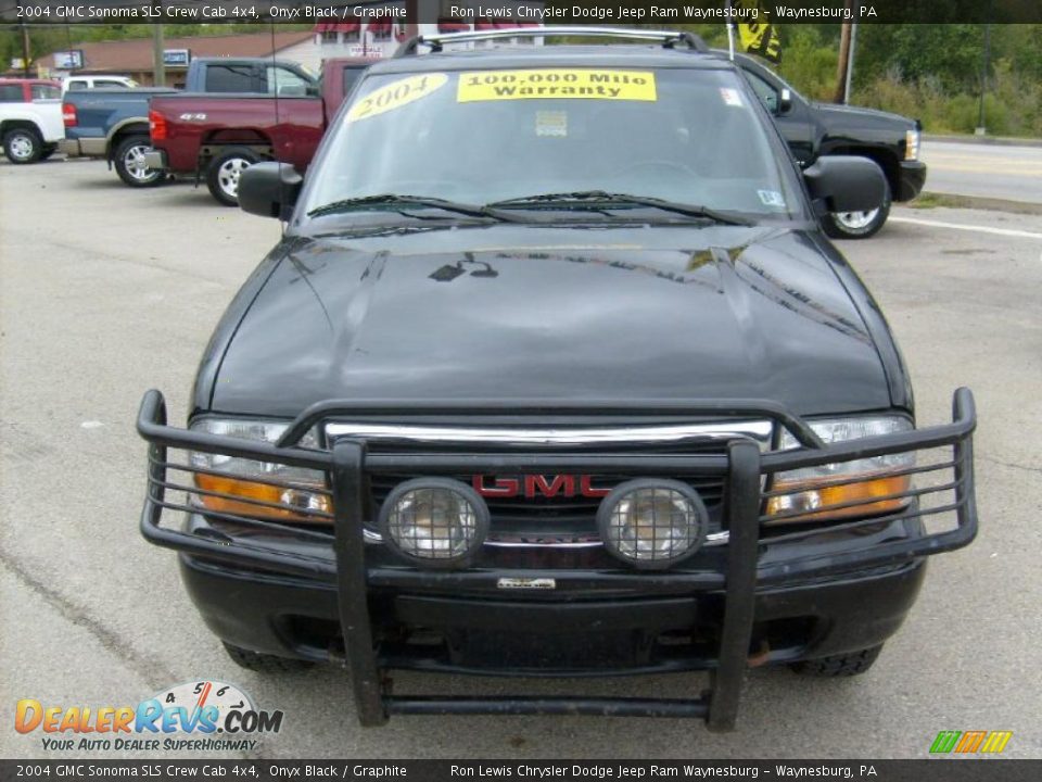 2004 GMC Sonoma SLS Crew Cab 4x4 Onyx Black / Graphite Photo #8