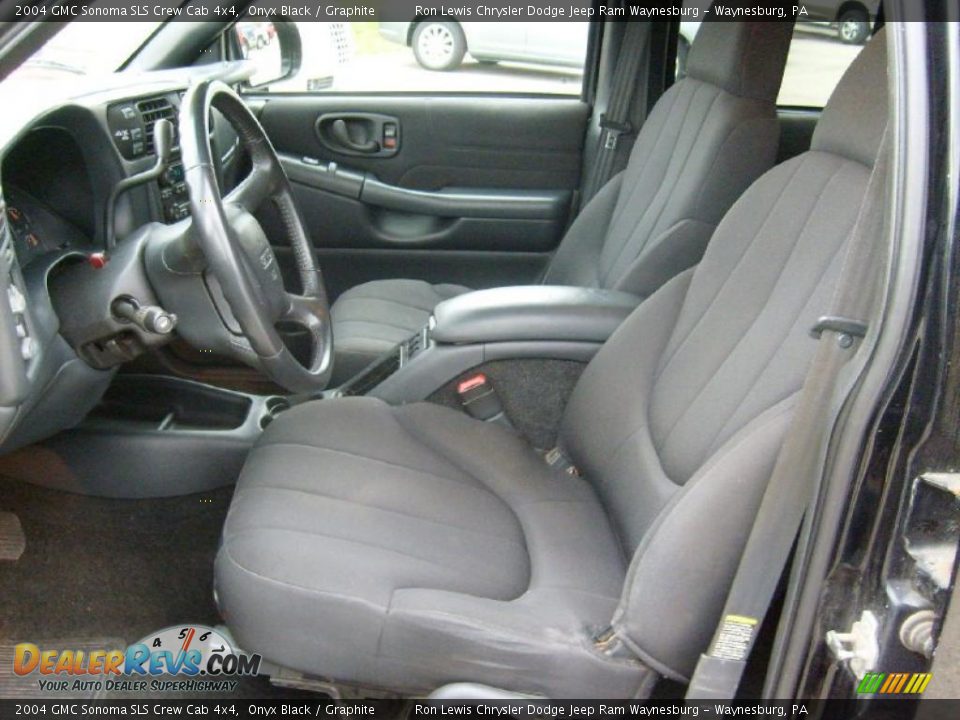 2004 GMC Sonoma SLS Crew Cab 4x4 Onyx Black / Graphite Photo #12