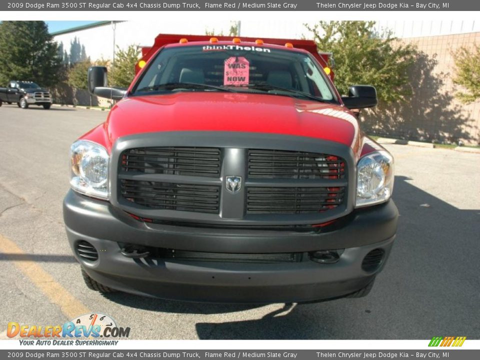 2009 Dodge Ram 3500 ST Regular Cab 4x4 Chassis Dump Truck Flame Red / Medium Slate Gray Photo #2