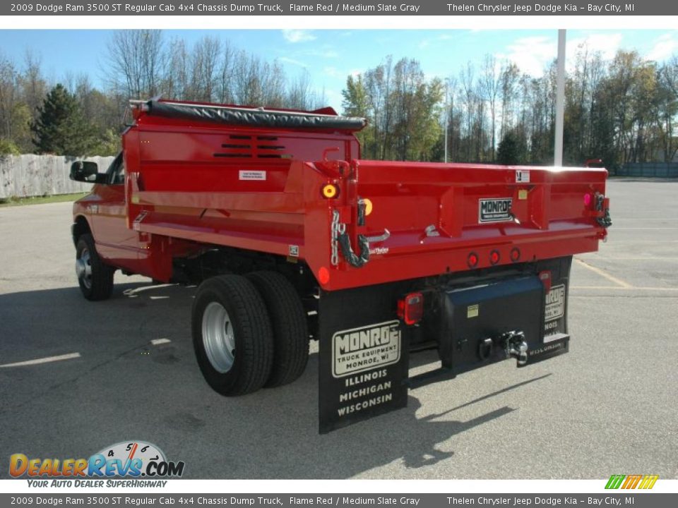 2009 Dodge Ram 3500 ST Regular Cab 4x4 Chassis Dump Truck Flame Red / Medium Slate Gray Photo #4