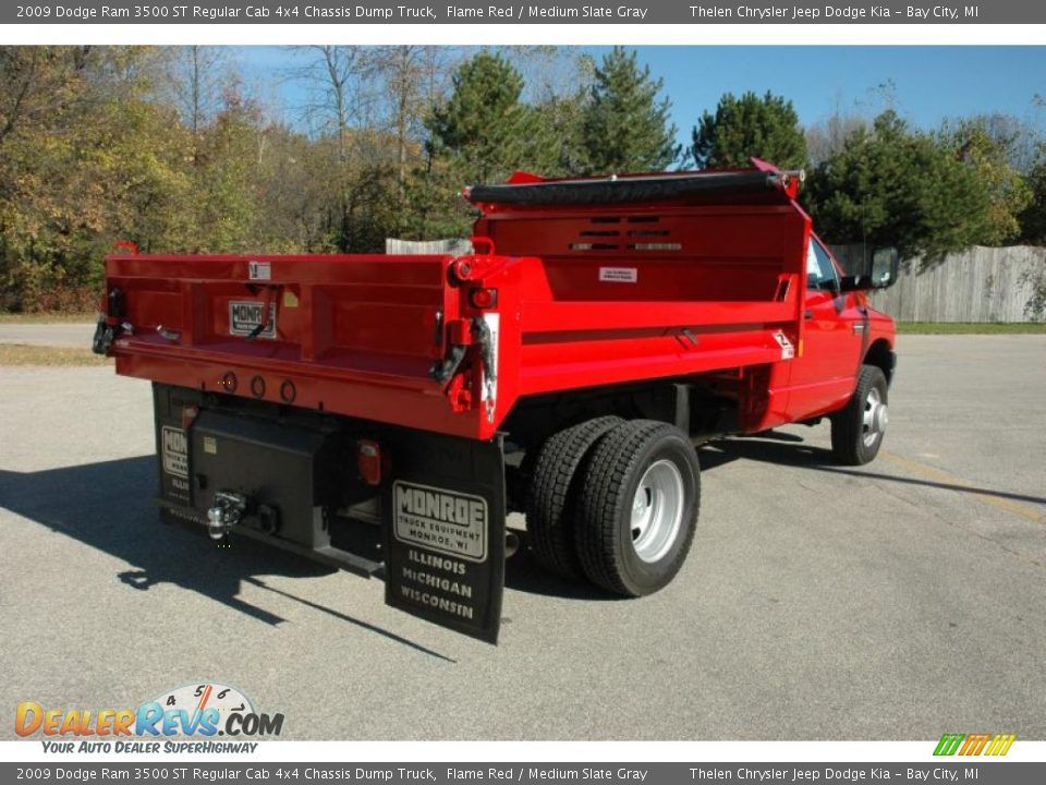 2009 Dodge Ram 3500 ST Regular Cab 4x4 Chassis Dump Truck Flame Red / Medium Slate Gray Photo #6