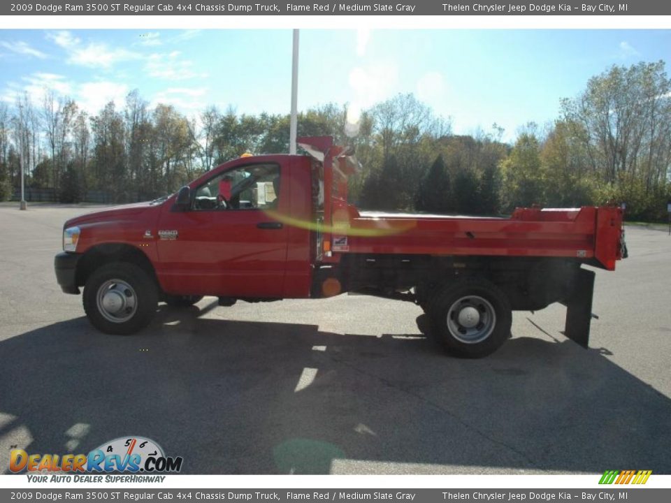 2009 Dodge Ram 3500 ST Regular Cab 4x4 Chassis Dump Truck Flame Red / Medium Slate Gray Photo #8