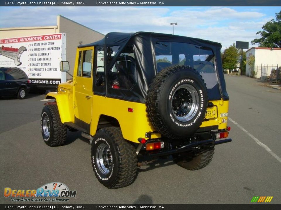 1974 Toyota Land Cruiser FJ40 Yellow / Black Photo #6