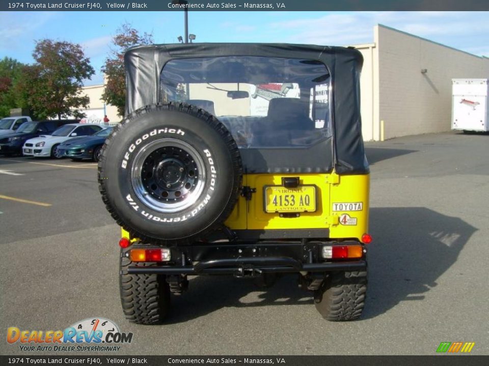 1974 Toyota Land Cruiser FJ40 Yellow / Black Photo #7
