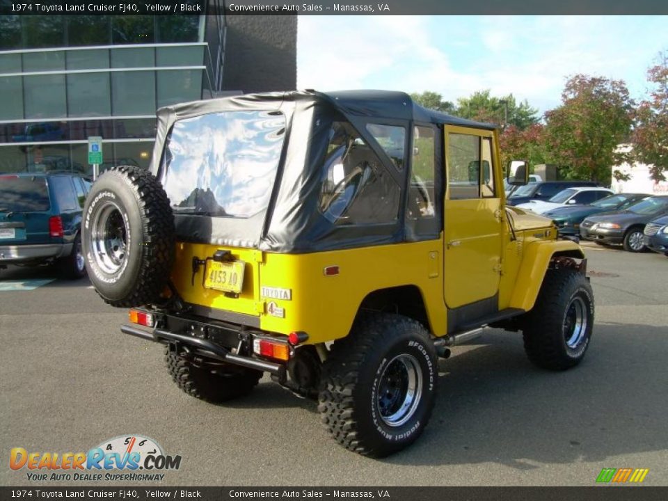 1974 Toyota Land Cruiser FJ40 Yellow / Black Photo #8