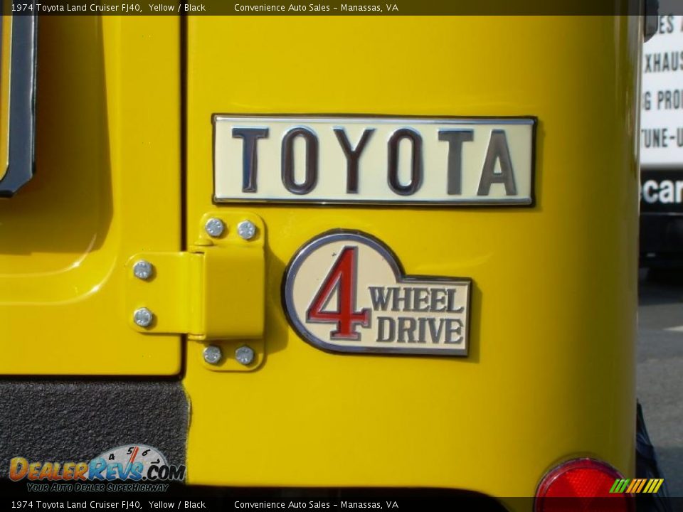 1974 Toyota Land Cruiser FJ40 Yellow / Black Photo #12