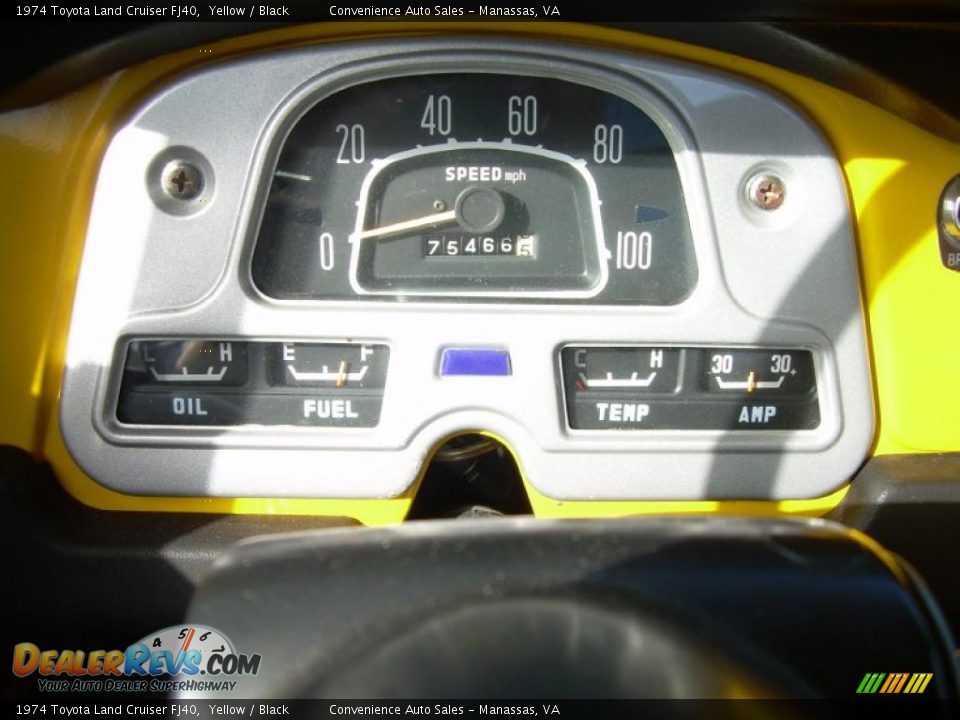 1974 Toyota Land Cruiser FJ40 Yellow / Black Photo #29