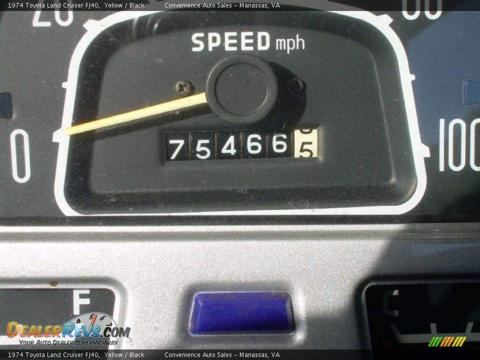 1974 Toyota Land Cruiser FJ40 Yellow / Black Photo #30