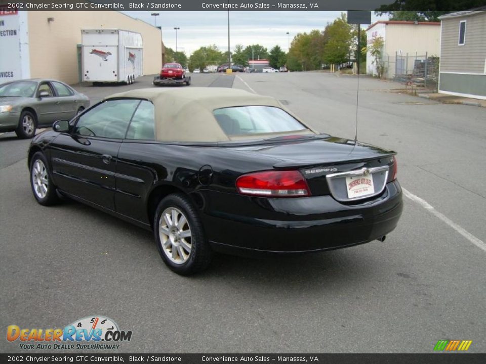 2002 Chrysler Sebring GTC Convertible Black / Sandstone Photo #6