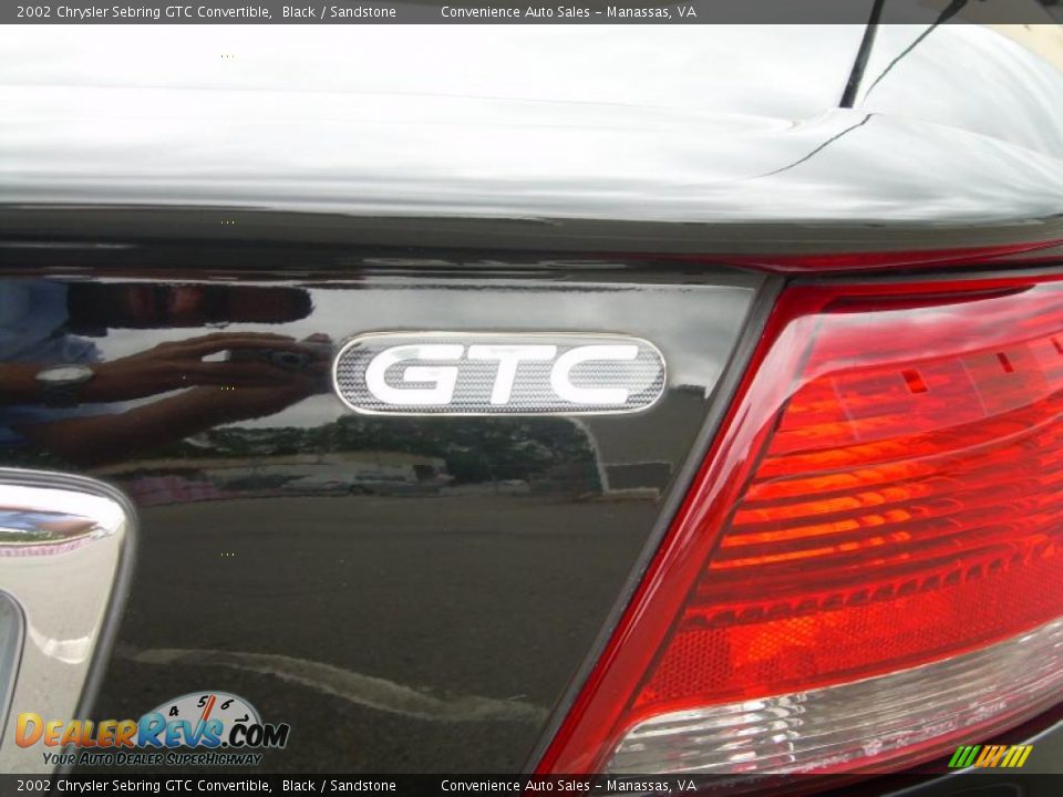 2002 Chrysler Sebring GTC Convertible Black / Sandstone Photo #10