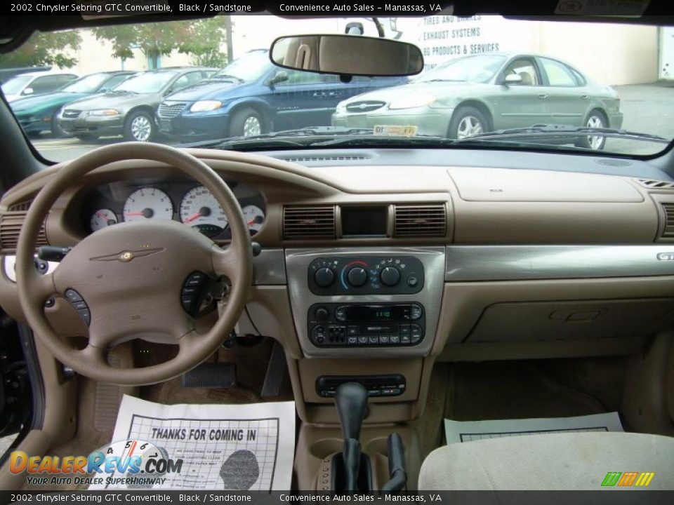 2002 Chrysler Sebring GTC Convertible Black / Sandstone Photo #14