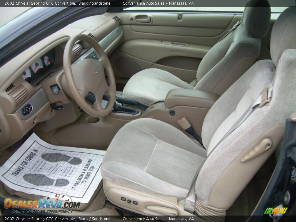 2002 Chrysler Sebring GTC Convertible Black / Sandstone Photo #15