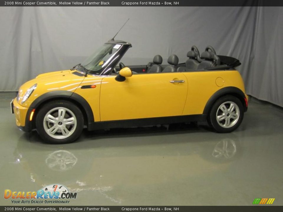 2008 Mini Cooper Convertible Mellow Yellow / Panther Black Photo #3