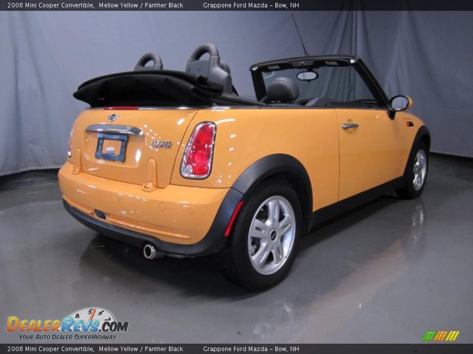 2008 Mini Cooper Convertible Mellow Yellow / Panther Black Photo #7