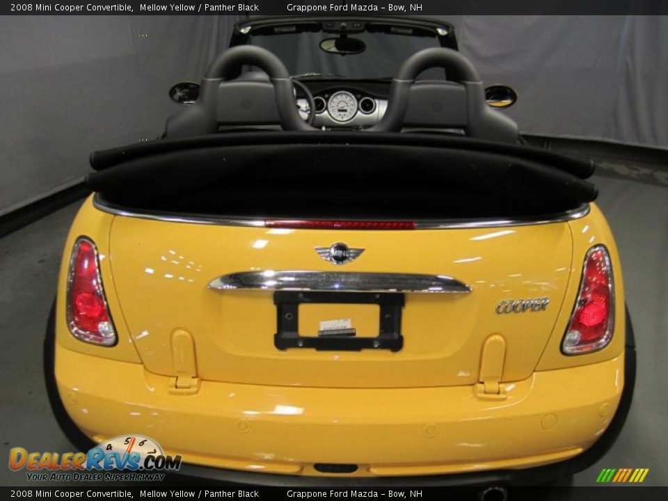 2008 Mini Cooper Convertible Mellow Yellow / Panther Black Photo #8