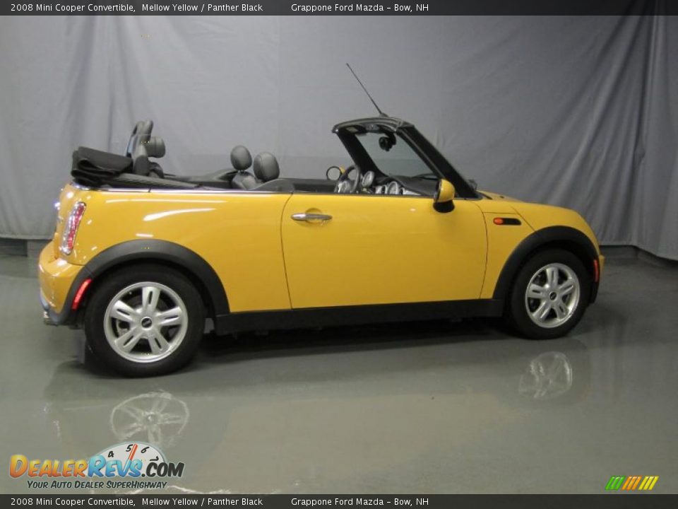 2008 Mini Cooper Convertible Mellow Yellow / Panther Black Photo #9