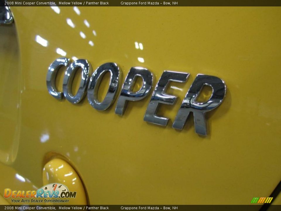 2008 Mini Cooper Convertible Mellow Yellow / Panther Black Photo #11