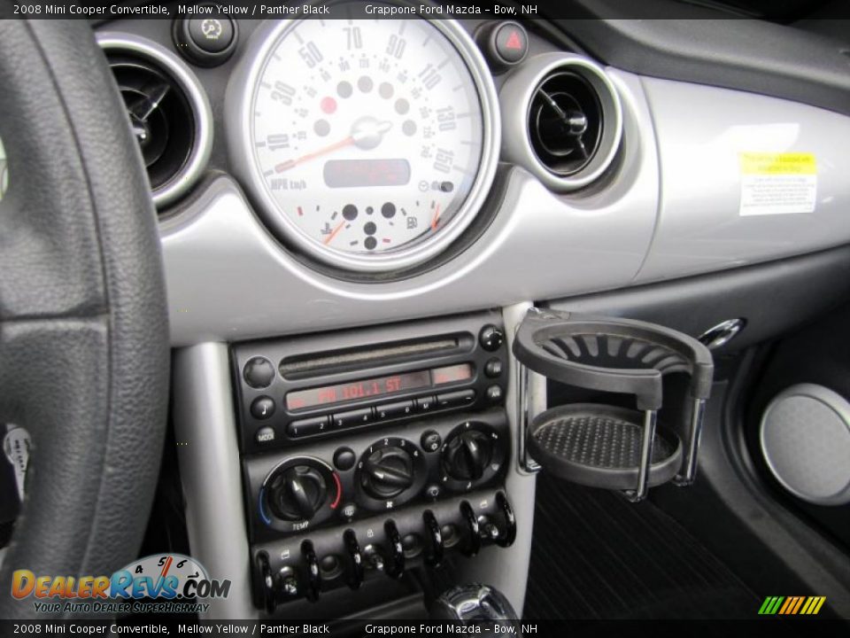 2008 Mini Cooper Convertible Mellow Yellow / Panther Black Photo #24