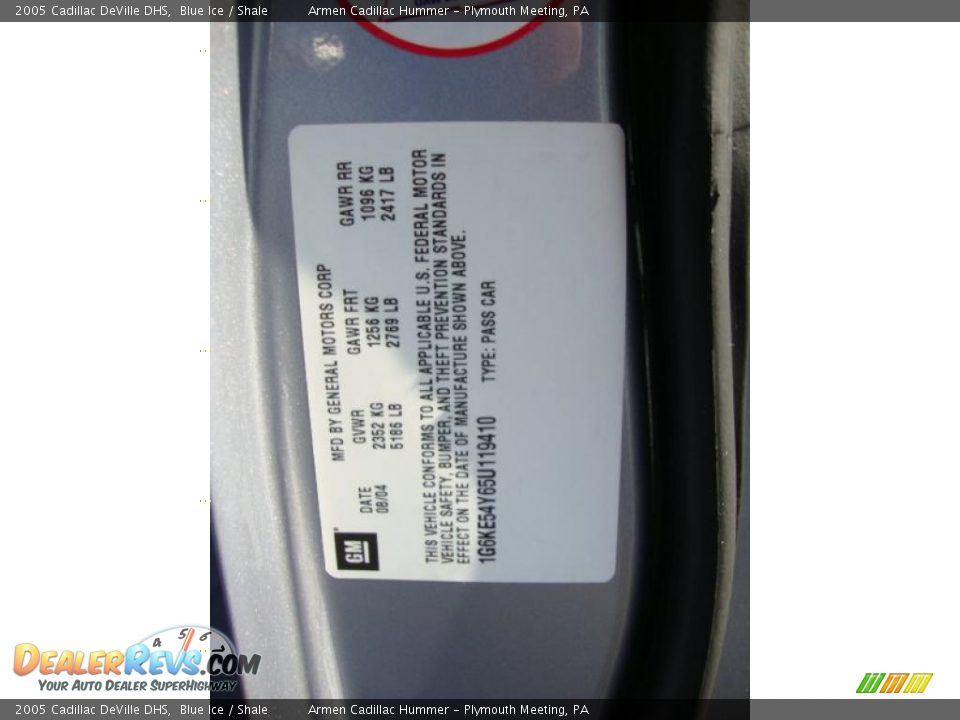 2005 Cadillac DeVille DHS Blue Ice / Shale Photo #35