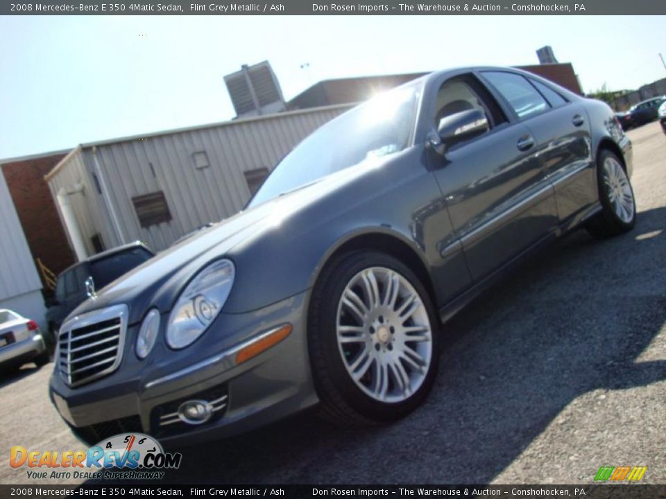 2008 Mercedes-Benz E 350 4Matic Sedan Flint Grey Metallic / Ash Photo #1
