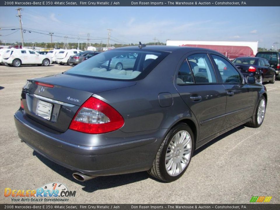 2008 Mercedes-Benz E 350 4Matic Sedan Flint Grey Metallic / Ash Photo #8