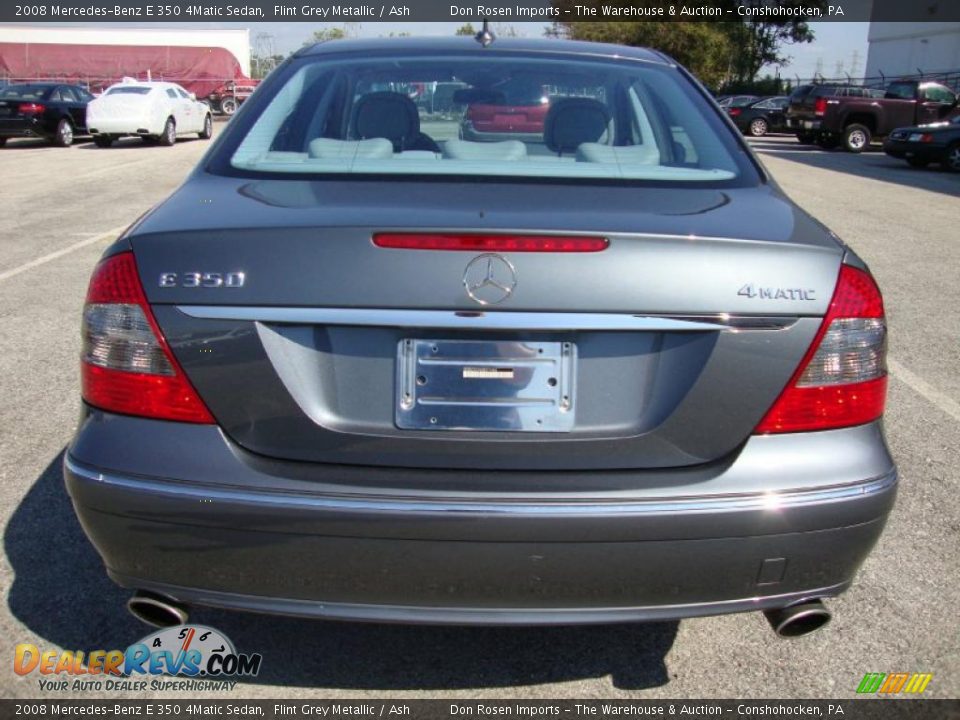 2008 Mercedes-Benz E 350 4Matic Sedan Flint Grey Metallic / Ash Photo #9
