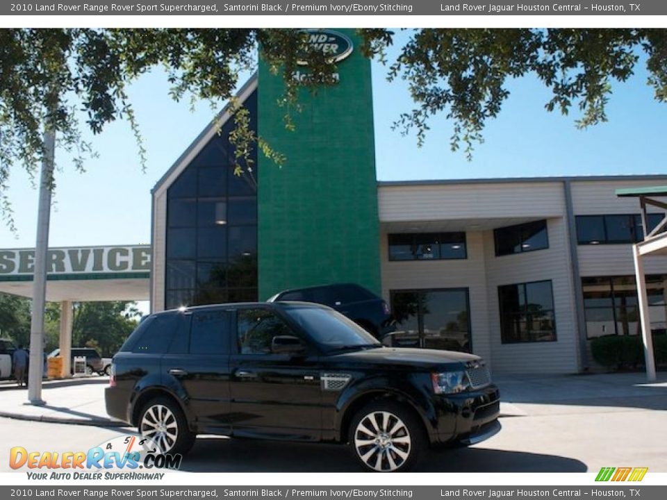 2010 Land Rover Range Rover Sport Supercharged Santorini Black / Premium Ivory/Ebony Stitching Photo #1