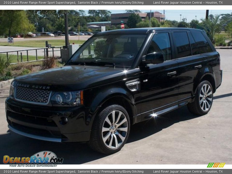 2010 Land Rover Range Rover Sport Supercharged Santorini Black / Premium Ivory/Ebony Stitching Photo #2