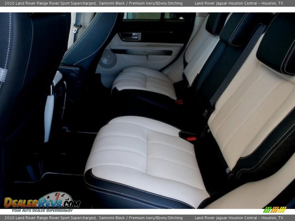 2010 Land Rover Range Rover Sport Supercharged Santorini Black / Premium Ivory/Ebony Stitching Photo #4