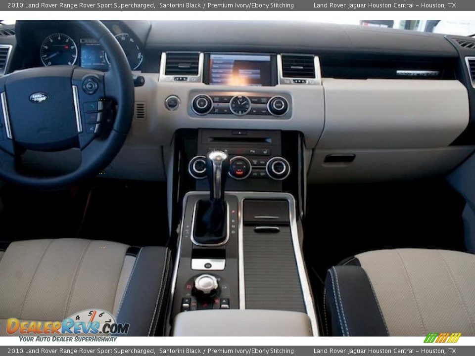 2010 Land Rover Range Rover Sport Supercharged Santorini Black / Premium Ivory/Ebony Stitching Photo #5