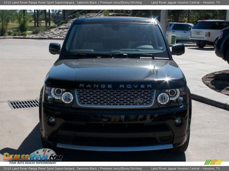 2010 Land Rover Range Rover Sport Supercharged Santorini Black / Premium Ivory/Ebony Stitching Photo #6