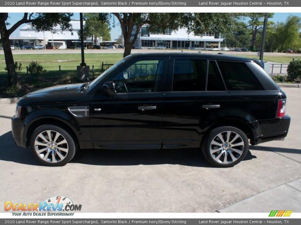 2010 Land Rover Range Rover Sport Supercharged Santorini Black / Premium Ivory/Ebony Stitching Photo #7