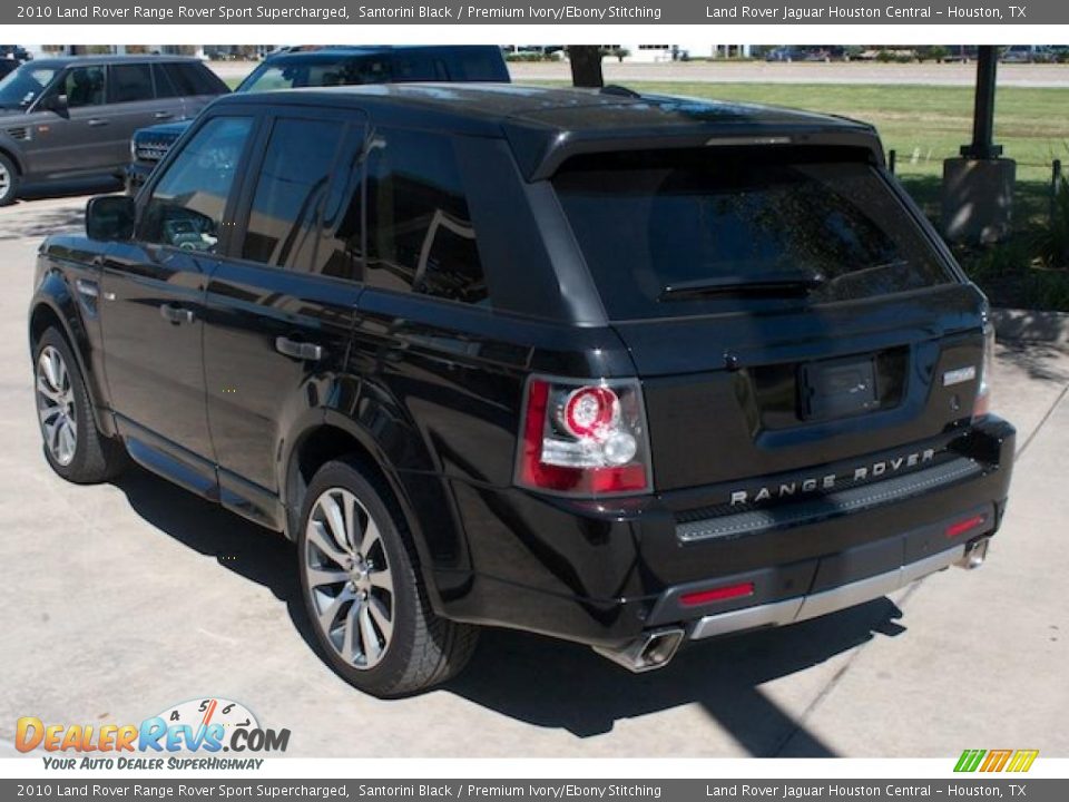 2010 Land Rover Range Rover Sport Supercharged Santorini Black / Premium Ivory/Ebony Stitching Photo #8