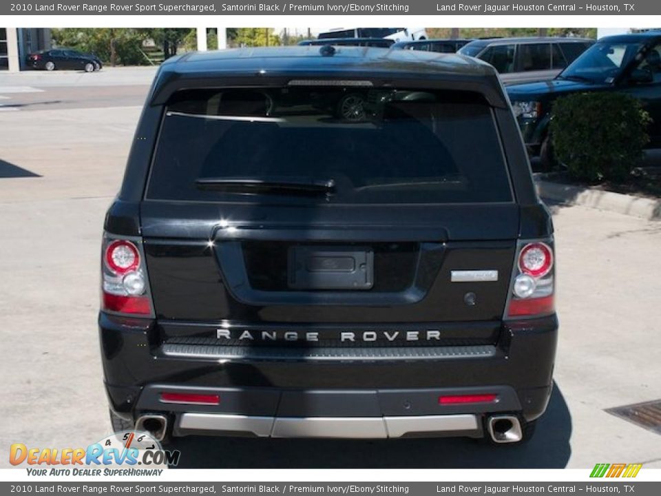 2010 Land Rover Range Rover Sport Supercharged Santorini Black / Premium Ivory/Ebony Stitching Photo #9