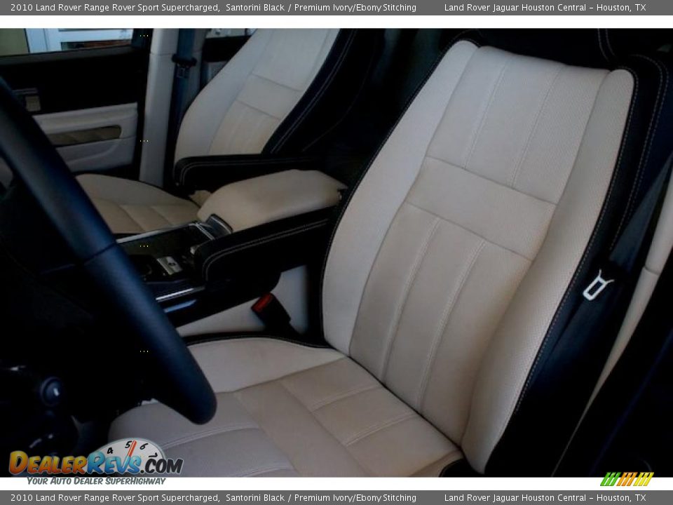 2010 Land Rover Range Rover Sport Supercharged Santorini Black / Premium Ivory/Ebony Stitching Photo #13