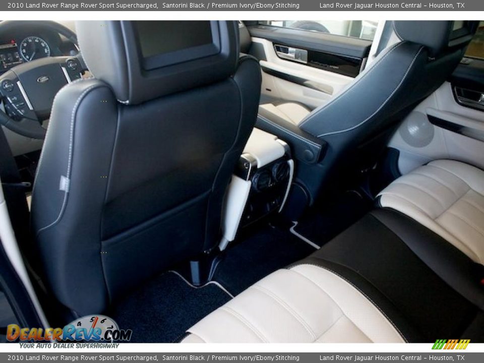 2010 Land Rover Range Rover Sport Supercharged Santorini Black / Premium Ivory/Ebony Stitching Photo #14