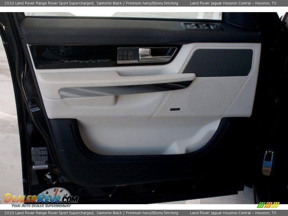 2010 Land Rover Range Rover Sport Supercharged Santorini Black / Premium Ivory/Ebony Stitching Photo #21