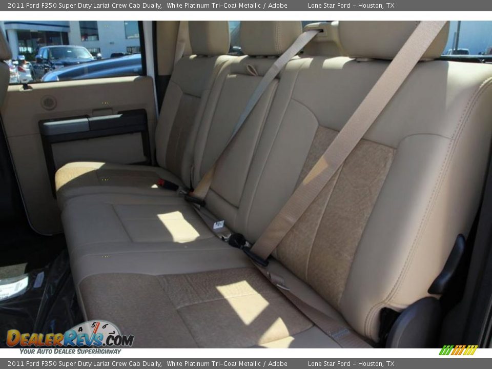 2011 Ford F350 Super Duty Lariat Crew Cab Dually White Platinum Tri-Coat Metallic / Adobe Photo #6