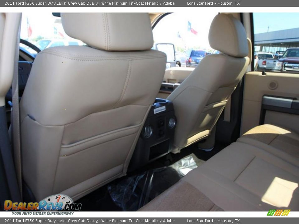 2011 Ford F350 Super Duty Lariat Crew Cab Dually White Platinum Tri-Coat Metallic / Adobe Photo #18