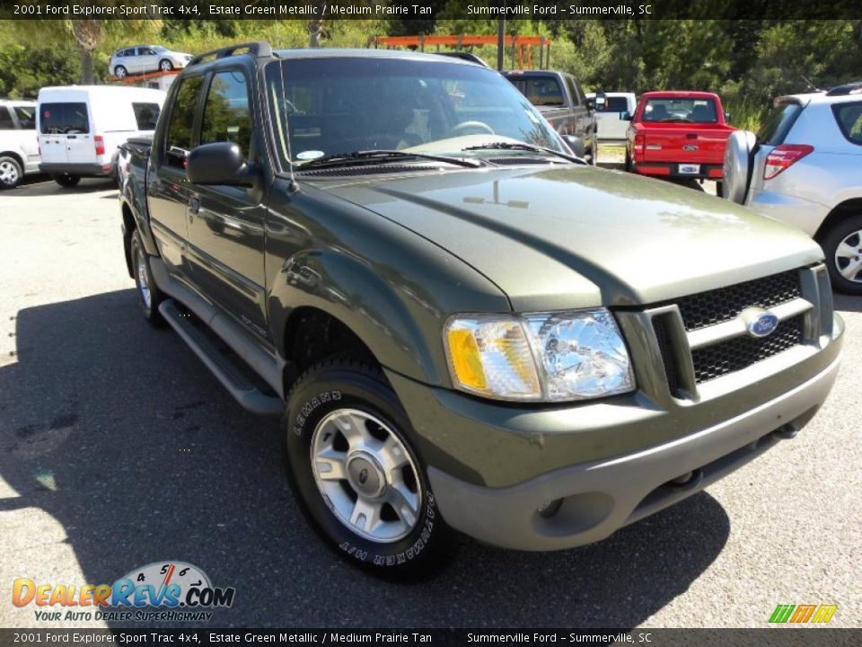 2001 Ford Explorer Sport Trac 4x4 Estate Green Metallic / Medium Prairie Tan Photo #1