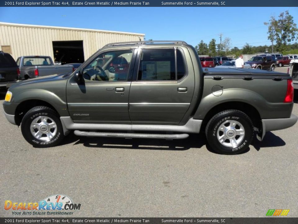 2001 Ford Explorer Sport Trac 4x4 Estate Green Metallic / Medium Prairie Tan Photo #2