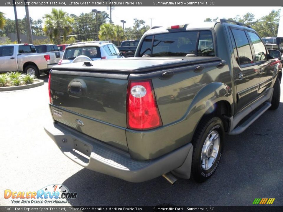 2001 Ford Explorer Sport Trac 4x4 Estate Green Metallic / Medium Prairie Tan Photo #15