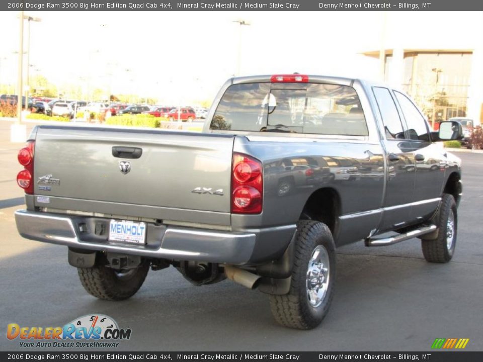 2006 Dodge Ram 3500 Big Horn Edition Quad Cab 4x4 Mineral Gray Metallic / Medium Slate Gray Photo #3
