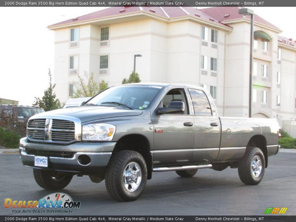 2006 Dodge Ram 3500 Big Horn Edition Quad Cab 4x4 Mineral Gray Metallic / Medium Slate Gray Photo #12