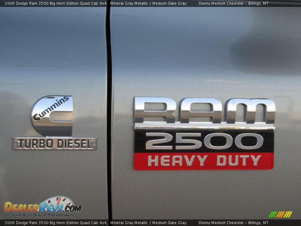 2006 Dodge Ram 3500 Big Horn Edition Quad Cab 4x4 Mineral Gray Metallic / Medium Slate Gray Photo #15